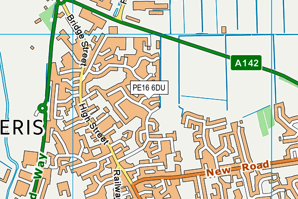 PE16 6DU map - OS VectorMap District (Ordnance Survey)