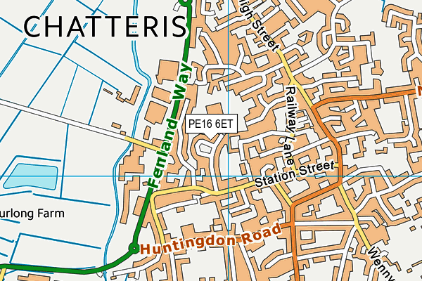 Kingsfield Primary School map (PE16 6ET) - OS VectorMap District (Ordnance Survey)