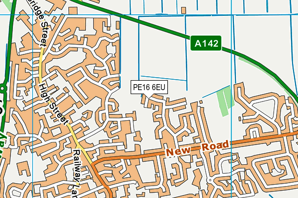 PE16 6EU map - OS VectorMap District (Ordnance Survey)
