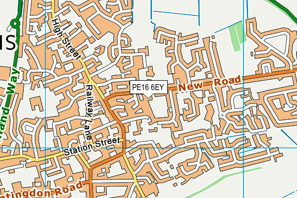 PE16 6EY map - OS VectorMap District (Ordnance Survey)