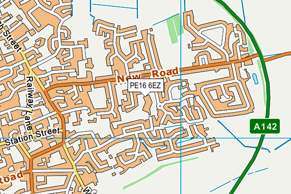 PE16 6EZ map - OS VectorMap District (Ordnance Survey)