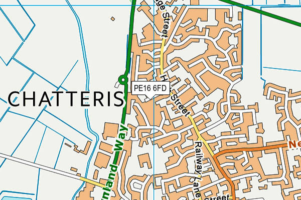 PE16 6FD map - OS VectorMap District (Ordnance Survey)