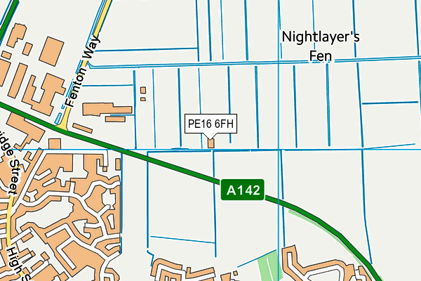 PE16 6FH map - OS VectorMap District (Ordnance Survey)