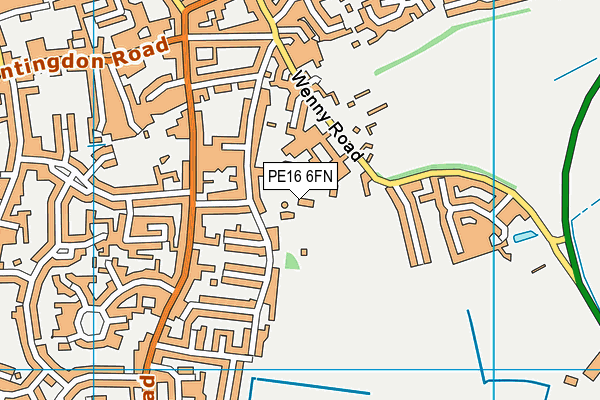 PE16 6FN map - OS VectorMap District (Ordnance Survey)