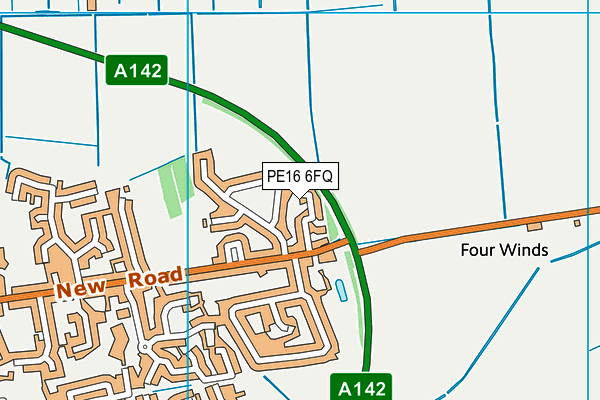 PE16 6FQ map - OS VectorMap District (Ordnance Survey)