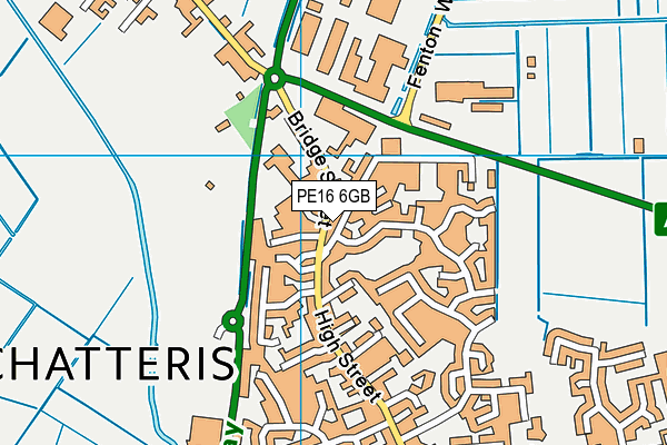 PE16 6GB map - OS VectorMap District (Ordnance Survey)