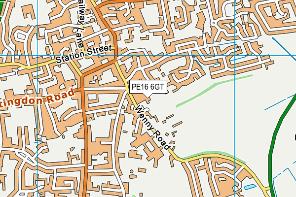 PE16 6GT map - OS VectorMap District (Ordnance Survey)
