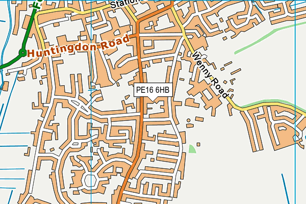 PE16 6HB map - OS VectorMap District (Ordnance Survey)