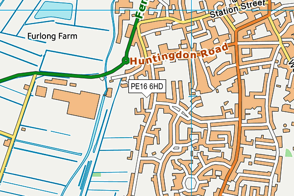 PE16 6HD map - OS VectorMap District (Ordnance Survey)