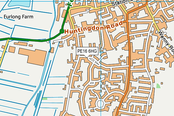 PE16 6HG map - OS VectorMap District (Ordnance Survey)