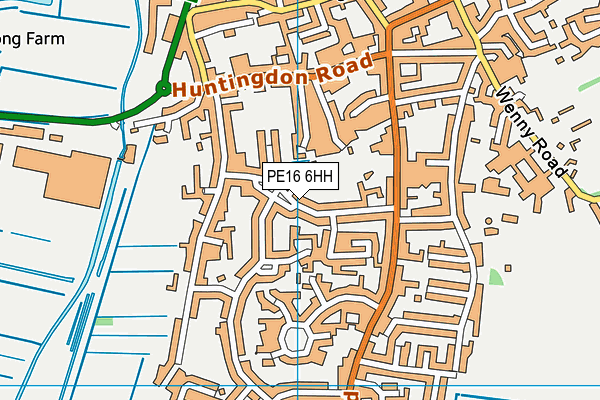 PE16 6HH map - OS VectorMap District (Ordnance Survey)