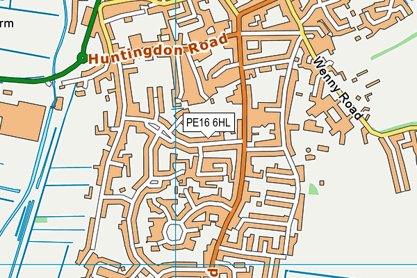 PE16 6HL map - OS VectorMap District (Ordnance Survey)
