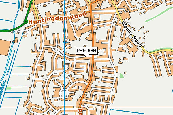 PE16 6HN map - OS VectorMap District (Ordnance Survey)