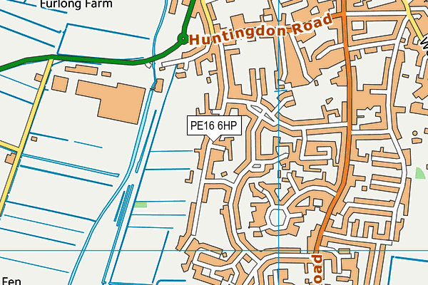 PE16 6HP map - OS VectorMap District (Ordnance Survey)