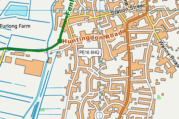 PE16 6HQ map - OS VectorMap District (Ordnance Survey)