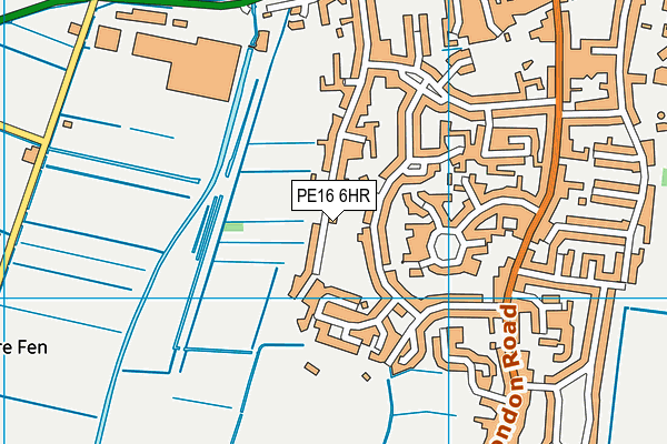 PE16 6HR map - OS VectorMap District (Ordnance Survey)