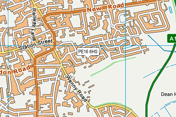 PE16 6HS map - OS VectorMap District (Ordnance Survey)