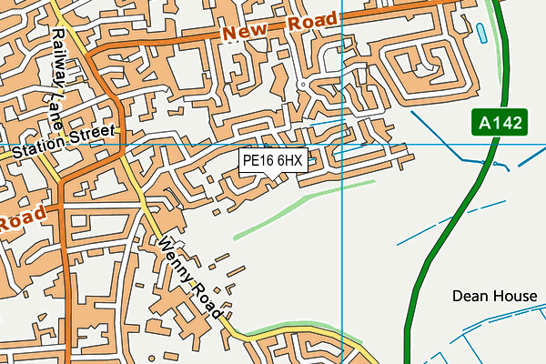 PE16 6HX map - OS VectorMap District (Ordnance Survey)