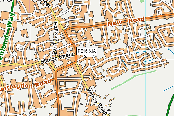 PE16 6JA map - OS VectorMap District (Ordnance Survey)