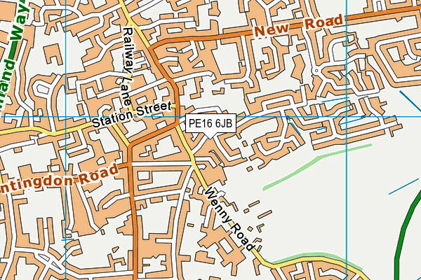 PE16 6JB map - OS VectorMap District (Ordnance Survey)