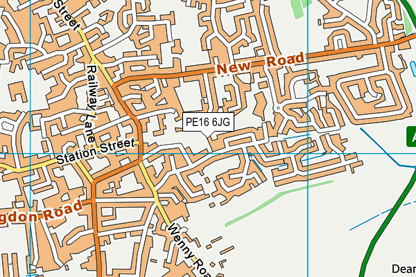 PE16 6JG map - OS VectorMap District (Ordnance Survey)