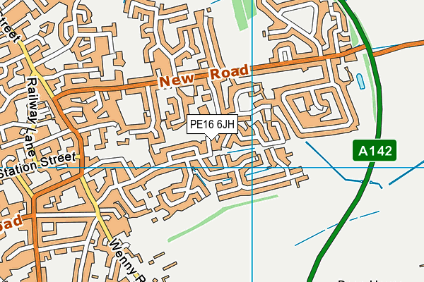 PE16 6JH map - OS VectorMap District (Ordnance Survey)