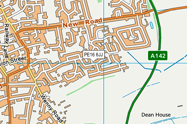 PE16 6JJ map - OS VectorMap District (Ordnance Survey)