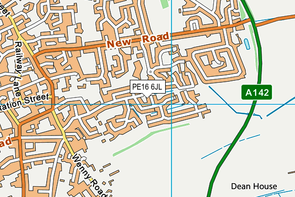 PE16 6JL map - OS VectorMap District (Ordnance Survey)