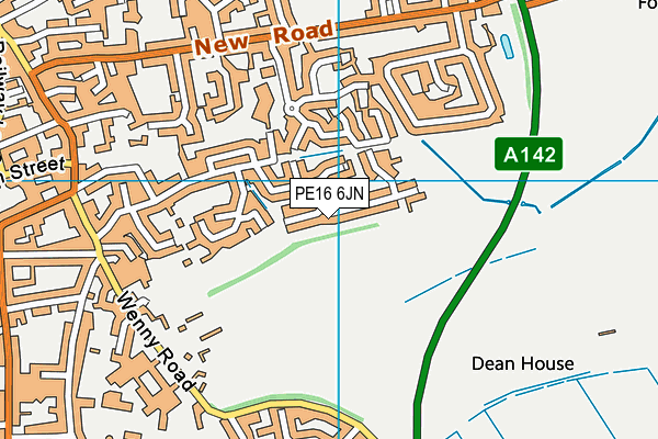 PE16 6JN map - OS VectorMap District (Ordnance Survey)