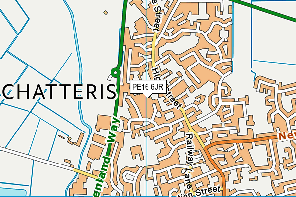 PE16 6JR map - OS VectorMap District (Ordnance Survey)