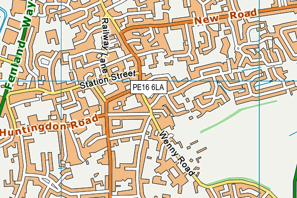 PE16 6LA map - OS VectorMap District (Ordnance Survey)