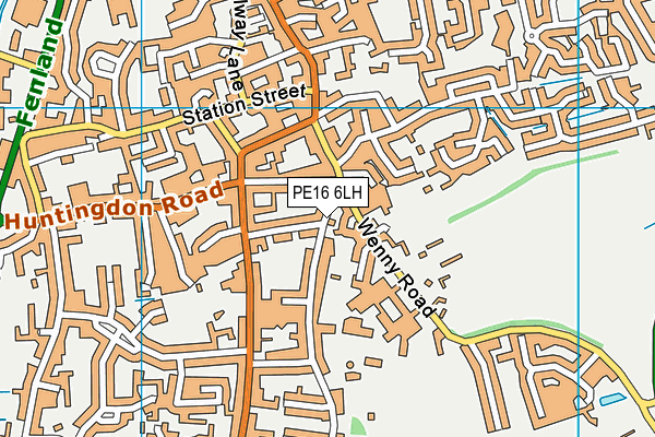PE16 6LH map - OS VectorMap District (Ordnance Survey)