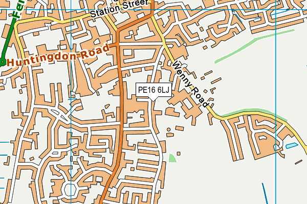 PE16 6LJ map - OS VectorMap District (Ordnance Survey)