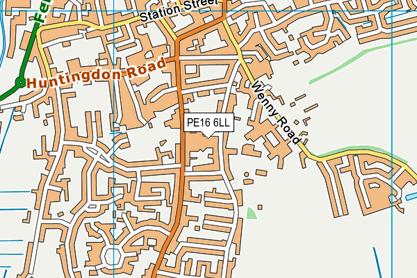 PE16 6LL map - OS VectorMap District (Ordnance Survey)