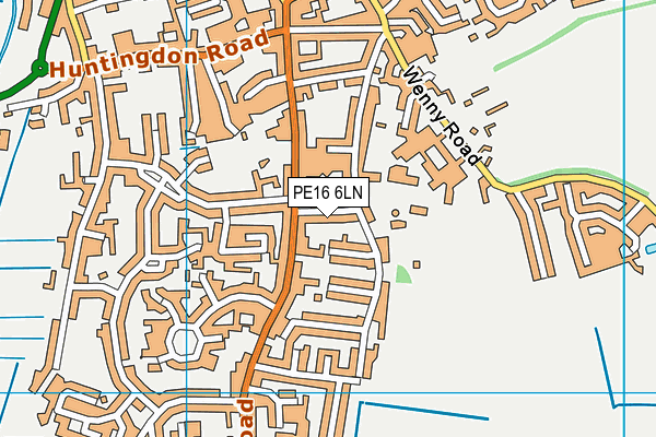 PE16 6LN map - OS VectorMap District (Ordnance Survey)