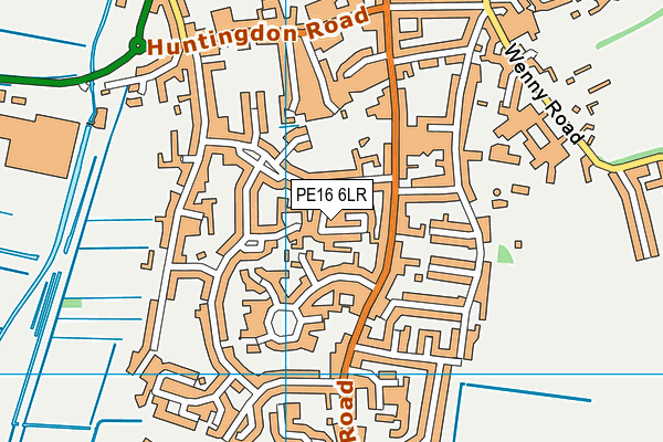 PE16 6LR map - OS VectorMap District (Ordnance Survey)