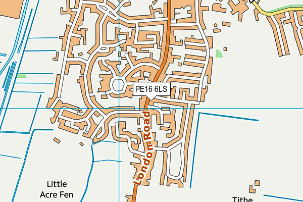PE16 6LS map - OS VectorMap District (Ordnance Survey)