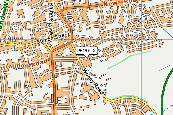 PE16 6LX map - OS VectorMap District (Ordnance Survey)