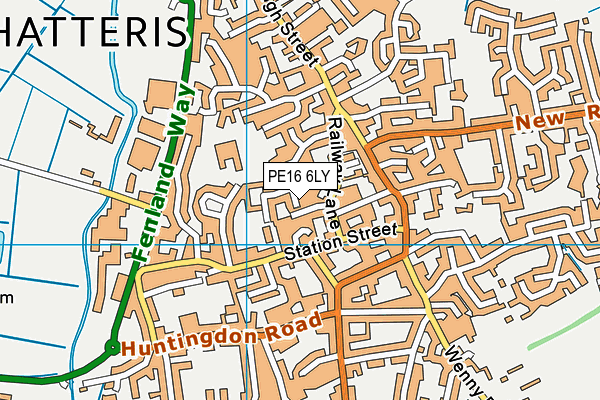 PE16 6LY map - OS VectorMap District (Ordnance Survey)