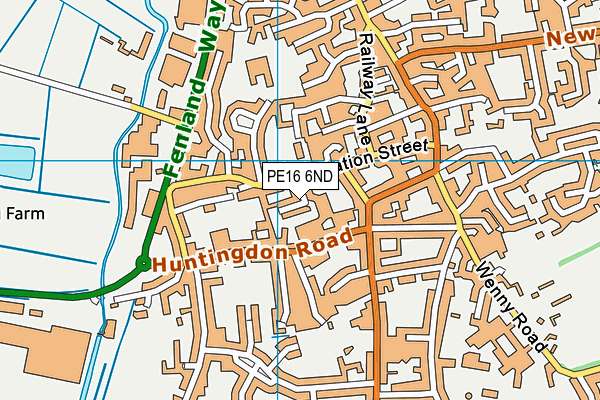 PE16 6ND map - OS VectorMap District (Ordnance Survey)