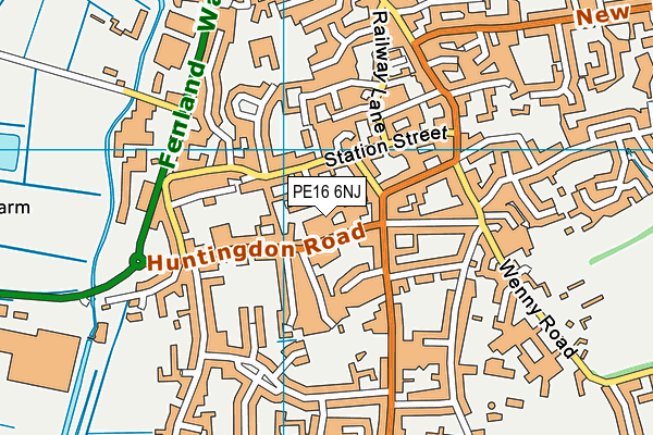 PE16 6NJ map - OS VectorMap District (Ordnance Survey)