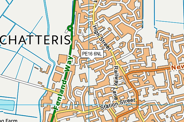 PE16 6NL map - OS VectorMap District (Ordnance Survey)
