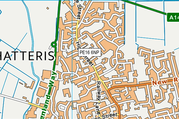 PE16 6NP map - OS VectorMap District (Ordnance Survey)