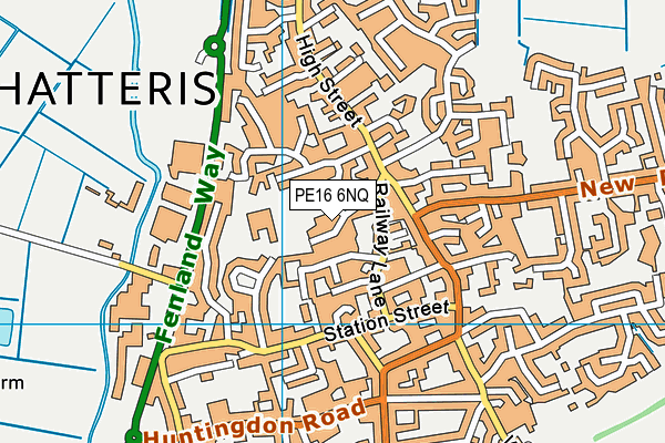 PE16 6NQ map - OS VectorMap District (Ordnance Survey)