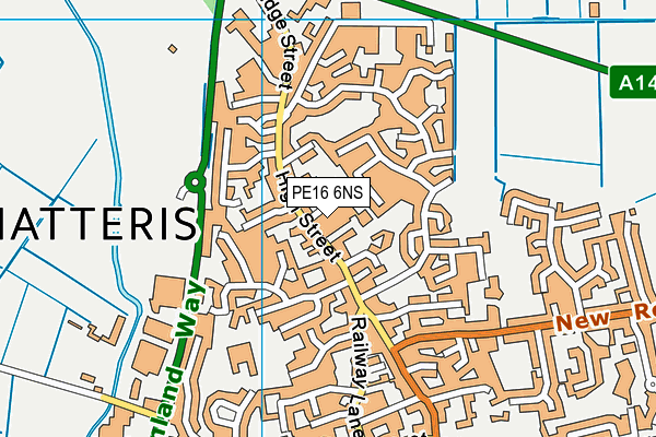 PE16 6NS map - OS VectorMap District (Ordnance Survey)