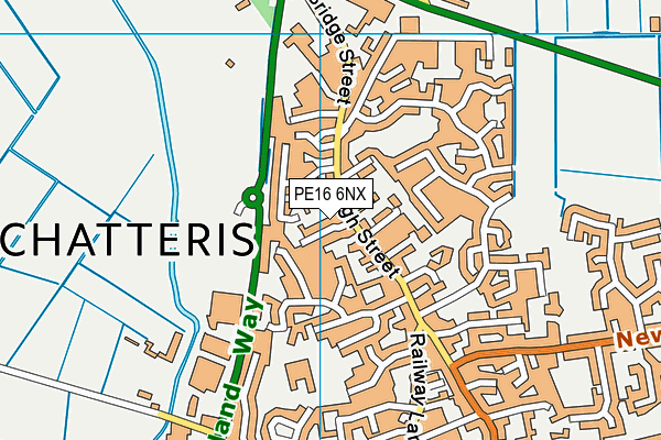 PE16 6NX map - OS VectorMap District (Ordnance Survey)
