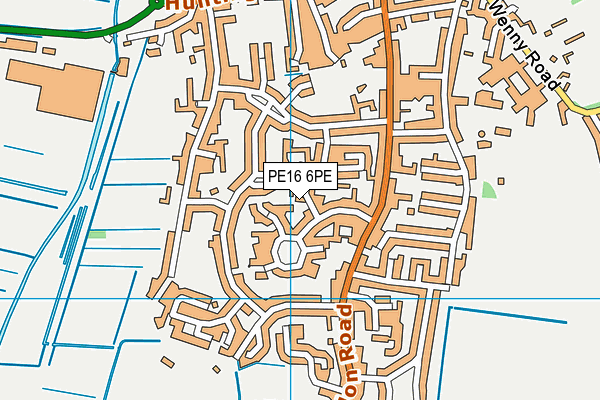 PE16 6PE map - OS VectorMap District (Ordnance Survey)