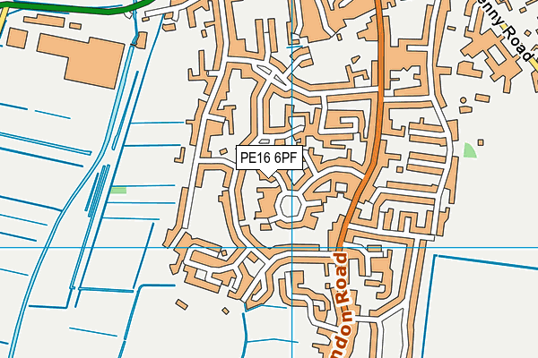 PE16 6PF map - OS VectorMap District (Ordnance Survey)