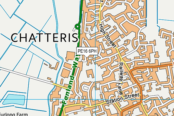 PE16 6PH map - OS VectorMap District (Ordnance Survey)