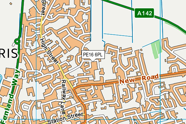 PE16 6PL map - OS VectorMap District (Ordnance Survey)